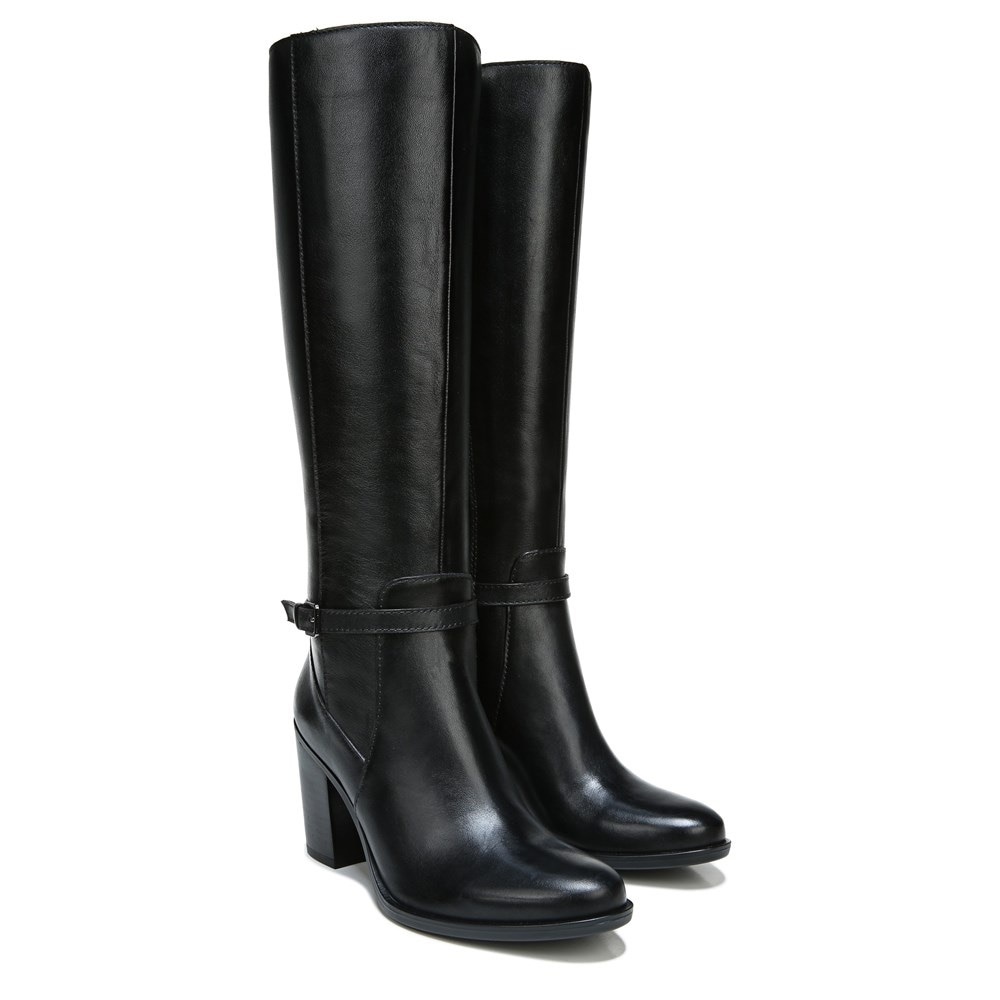 Naturalizer Kalina Wide Calf Knee High Boots, Black, 6.5 NWT